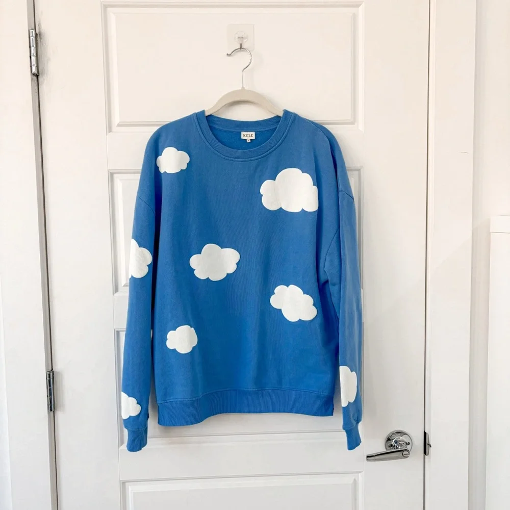 KULE Blue Cloud Sweatshirt RARE - Picture 4 of 8